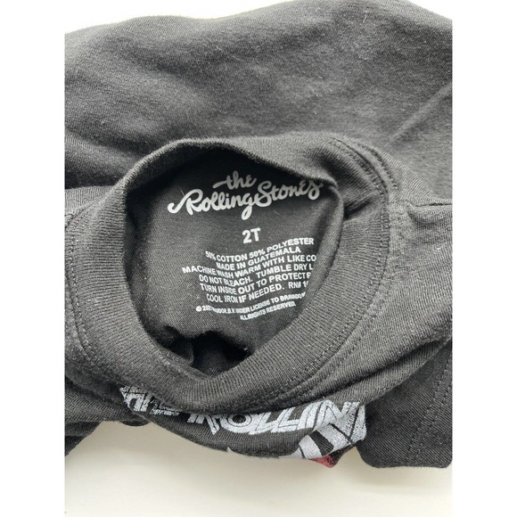 The Rolling Stones U.S Tour ‘78 Black Short Sleeve Toddler Band Tee Size 2T - Picture 4 of 4